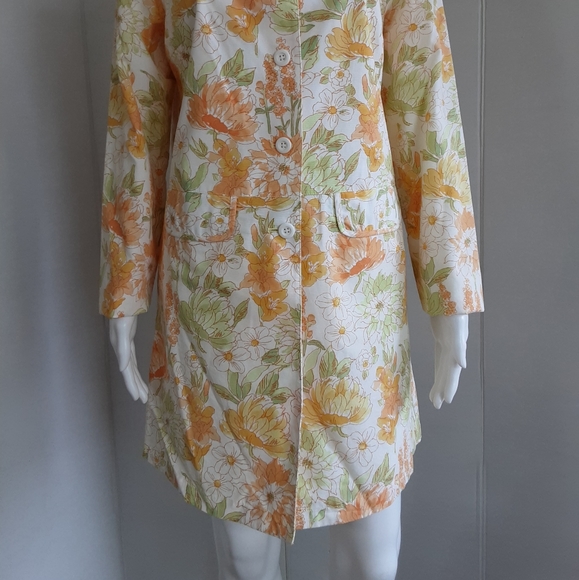 GYMBOREE WOMEN'S 100% COTTON YELLOW 3QTR SPRING COAT SZ L - Picture 2 of 12